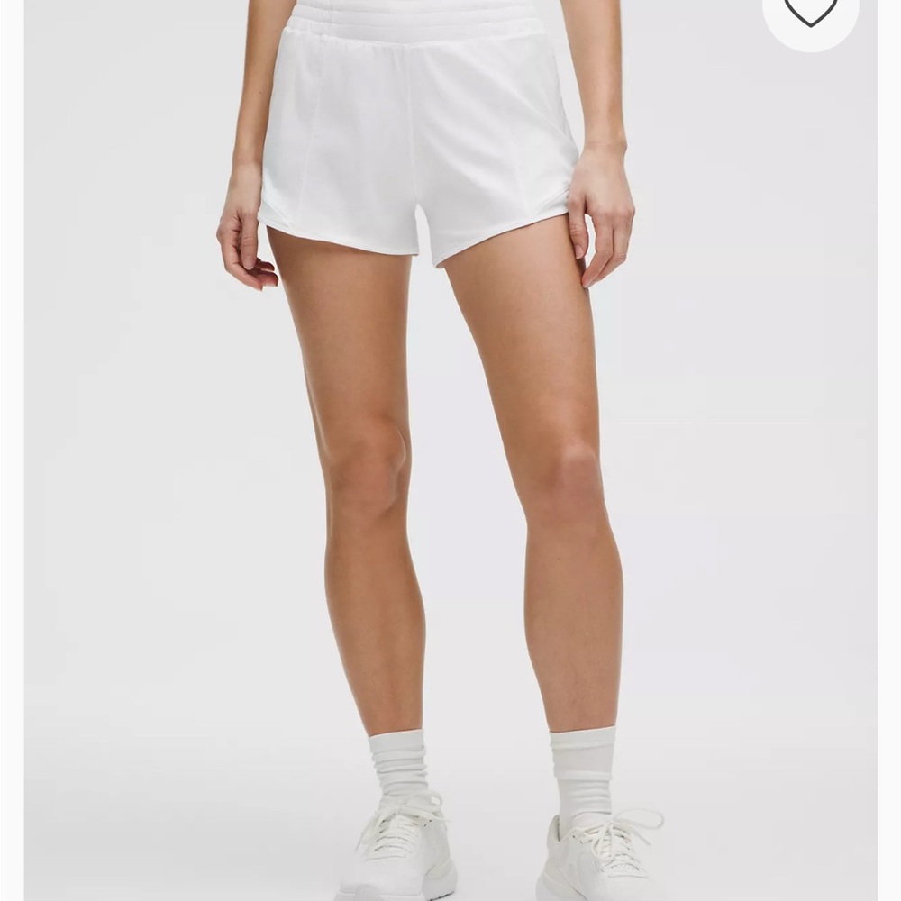 lululemon athletica White Hotty Hot High-Rise Lined Short 4"